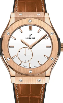 Classic Fusion Silverfärgad/Läder Ø45 mm