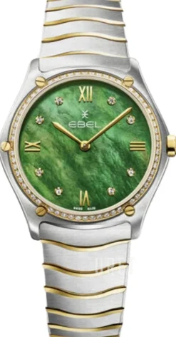 Classic Grön/18 karat gult guld Ø33 mm