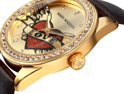 Classic Guldtonad/Läder Ø38 mm