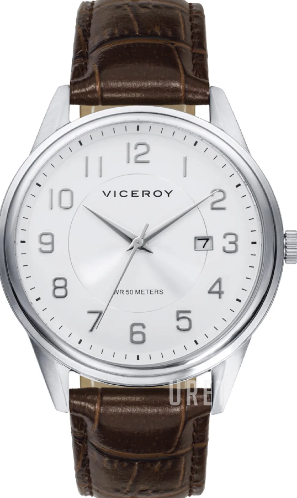 Classic Silverfärgad/Läder Ø42 mm