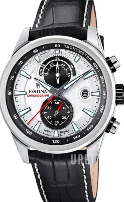 Classic Silverfärgad/Läder Ø44 mm