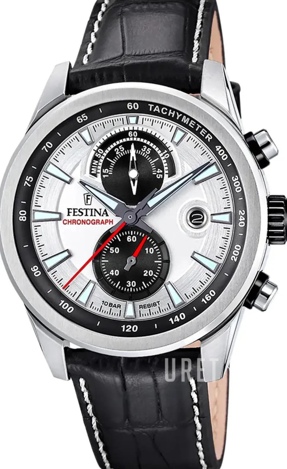 Classic Silverfärgad/Läder Ø44 mm