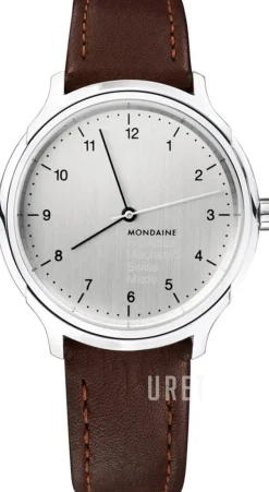 Classic Silverfärgad/Läder Ø40 mm