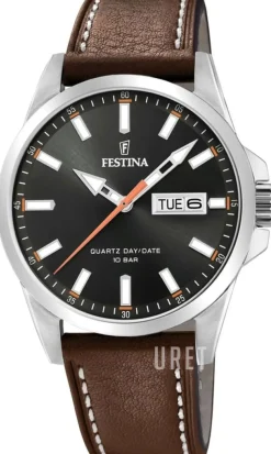 Classic Svart/Läder Ø41 mm