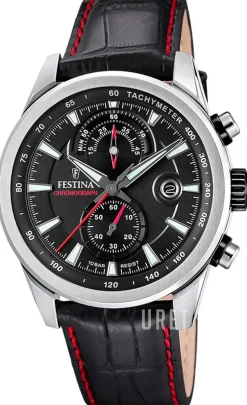 Classic Svart/Läder Ø44 mm