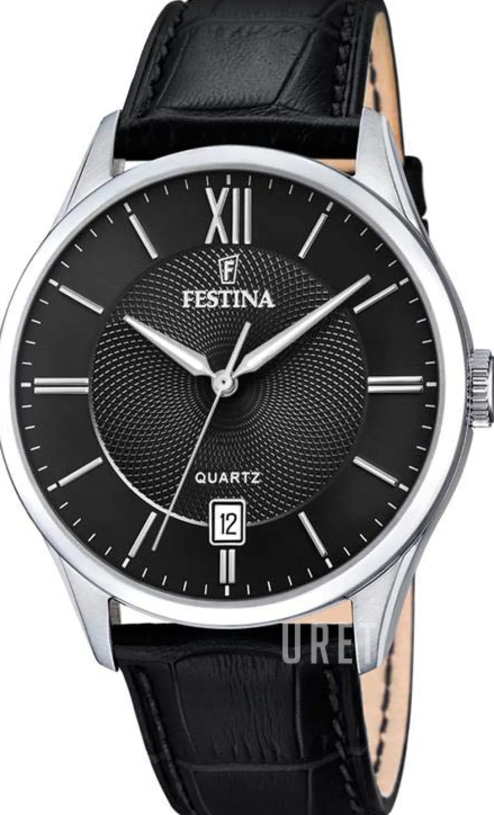 Classic Svart/Läder Ø43 mm