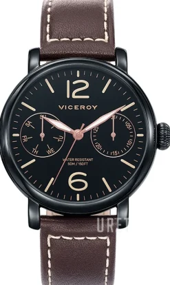 Classic Svart/Läder Ø42 mm