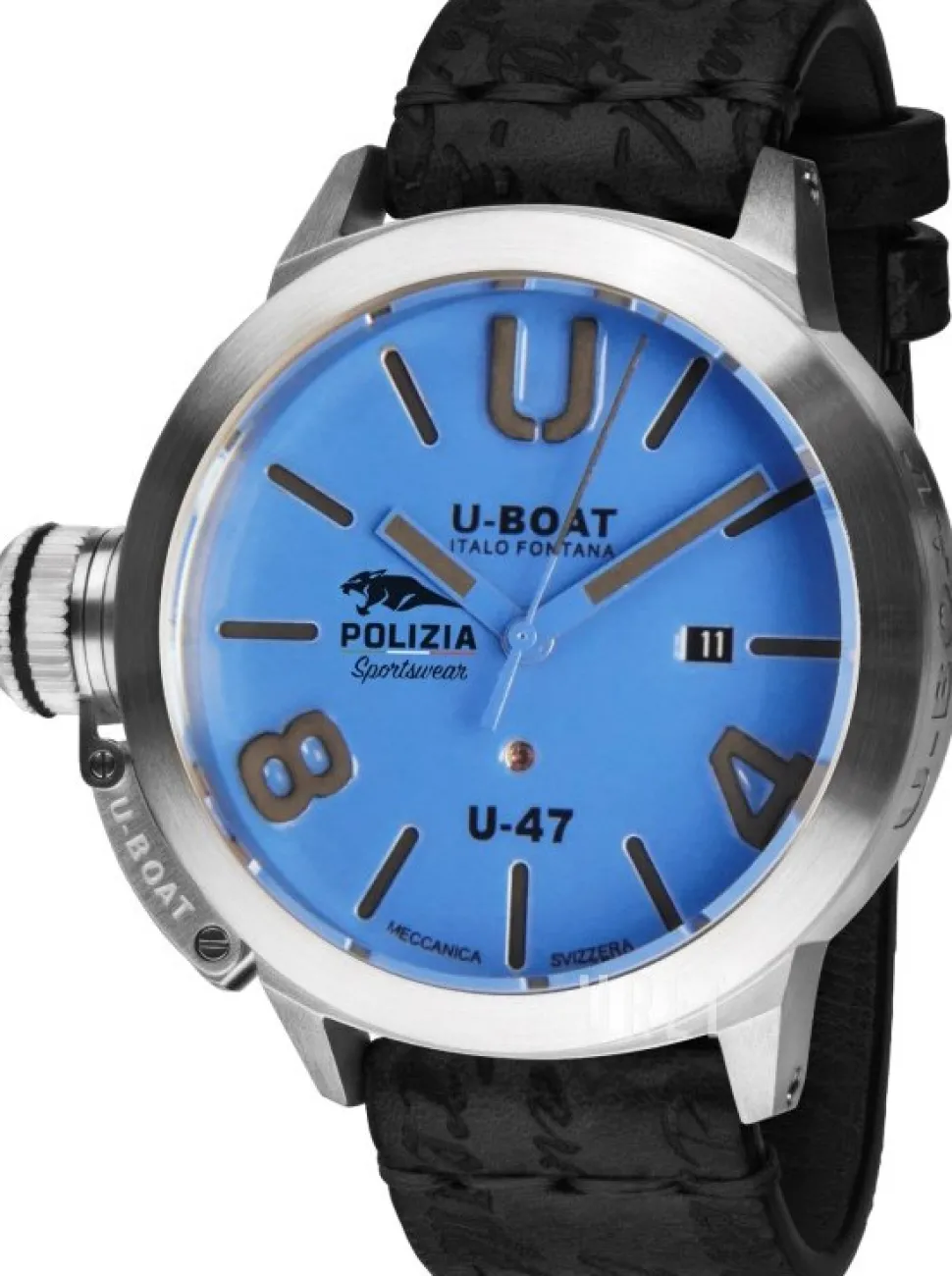 Classico Blå/Läder Ø44 mm