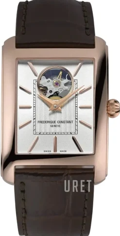 Classics Carree Heart Beat Automatic Silverfärgad/Läder 30.4x33.3 mm