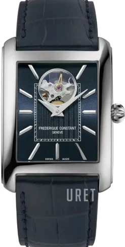 Classics Carree Heart Beat Automatic Blå/Läder 30.4x33.3 mm