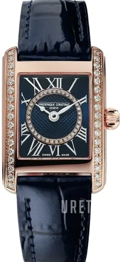 Classics Carree Ladies Blå/Läder 21x23 mm