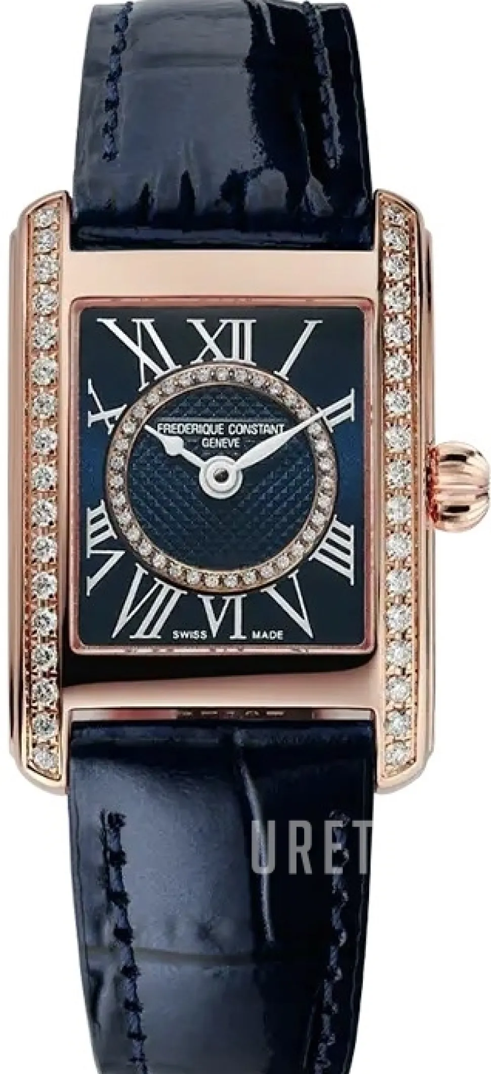 Classics Carree Ladies Blå/Läder 21x23 mm