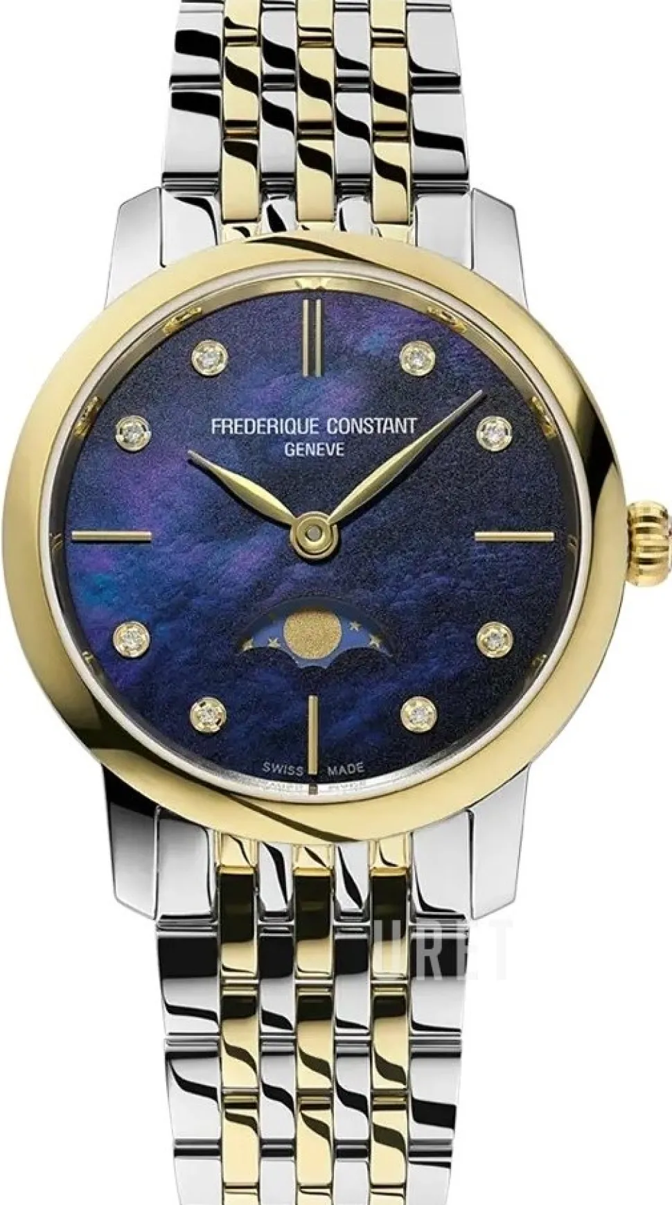 Classics Slimline Ladies Moonphase Blå/Stål Ø30 mm