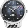 Classics Slimline Ladies Moonphase Svart/Stål Ø30 mm