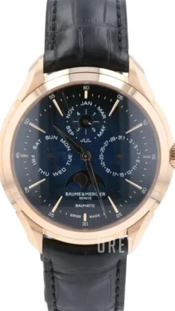 Clifton Blå/Läder Ø42 mm