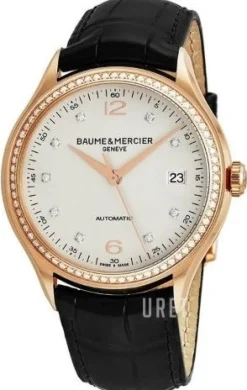 Clifton Silverfärgad/Läder Ø39 mm