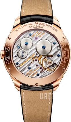 CLIFTON Silverfärgad/Läder Ø42 mm