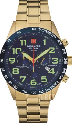 Combat Light Blå/Gulguldtonat stål Ø45 mm