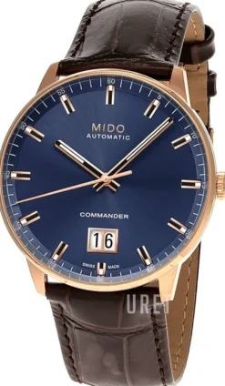 Commander Blå/Läder Ø42 mm