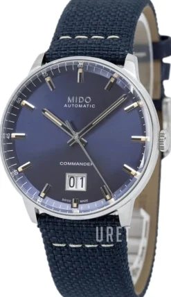 Commander Blå/Läder Ø42 mm