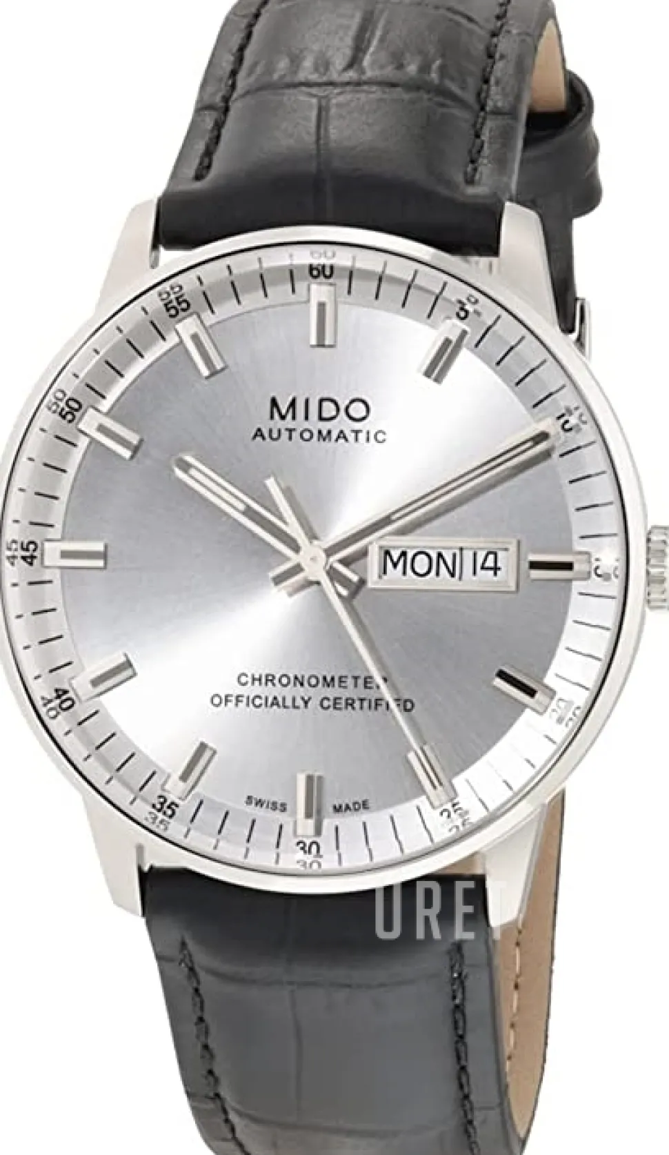 Commander Silverfärgad/Läder Ø40 mm