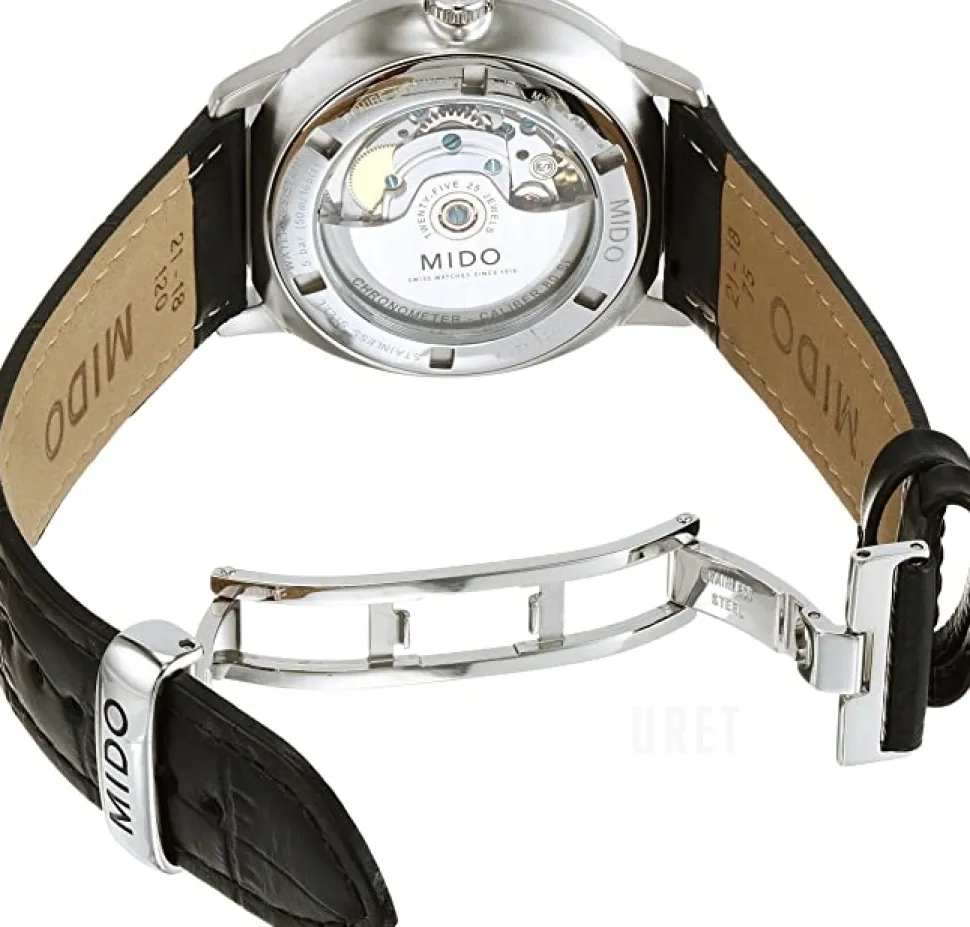 Commander Silverfärgad/Läder Ø40 mm