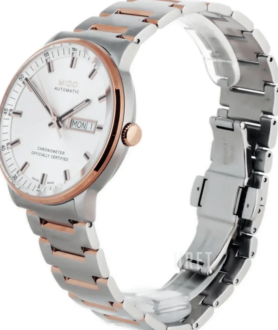 Commander Silverfärgad/Roséguldstonat stål Ø40 mm