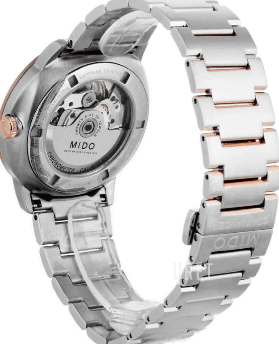 Commander Silverfärgad/Roséguldstonat stål Ø40 mm