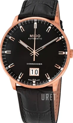 Commander Svart/Läder Ø42 mm