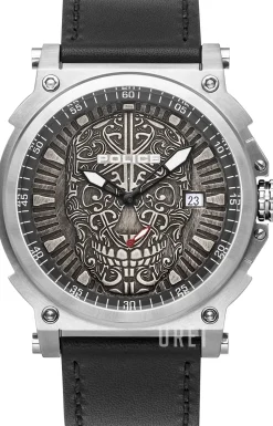 Compass Grå/Läder Ø48 mm