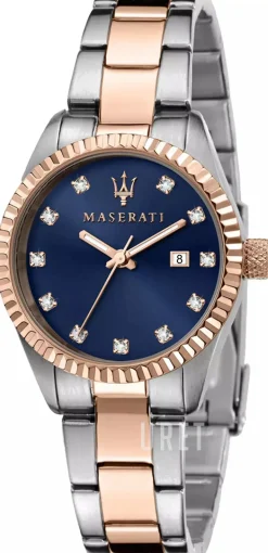 Competizione Blå/Roséguldstonat stål Ø32 mm