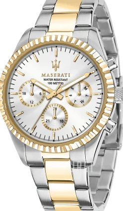 Competizione Silverfärgad/Gulguldtonat stål Ø43 mm