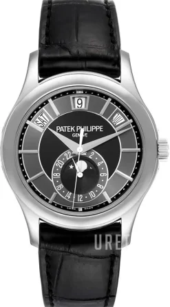 Complicated Annual Calender Svart/Läder Ø40 mm