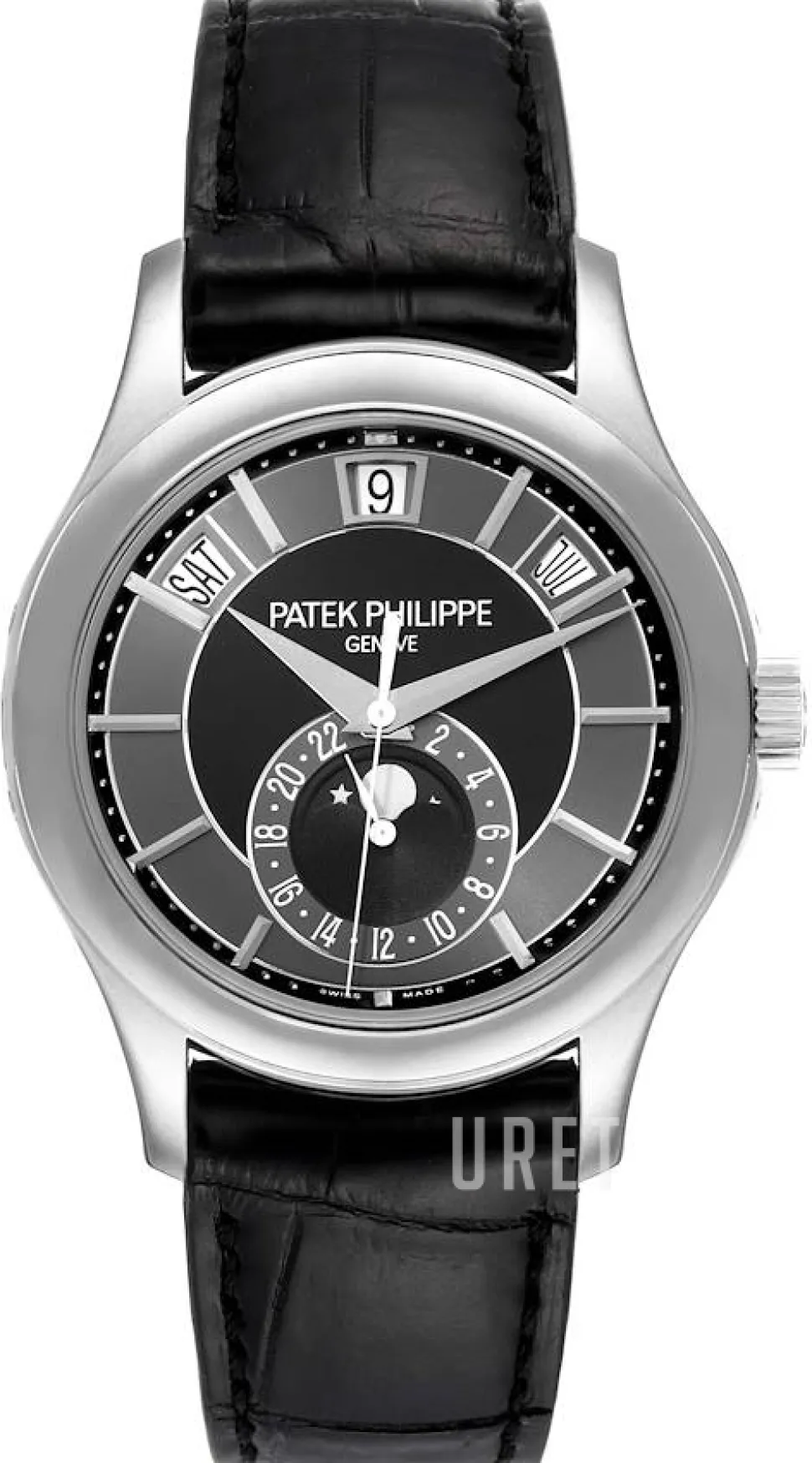 Complicated Annual Calender Svart/Läder Ø40 mm