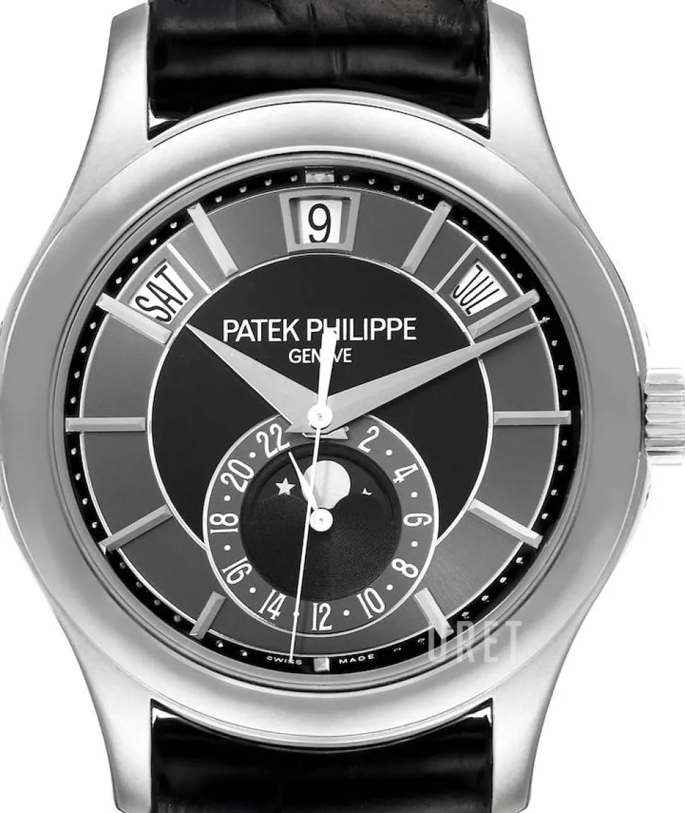 Complicated Annual Calender Svart/Läder Ø40 mm