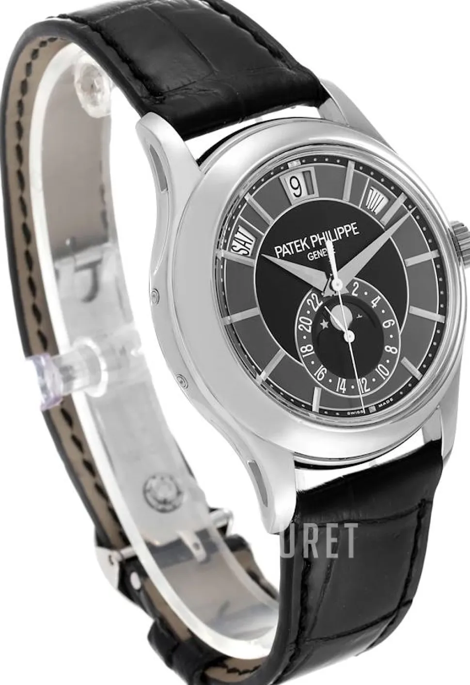 Complicated Annual Calender Svart/Läder Ø40 mm