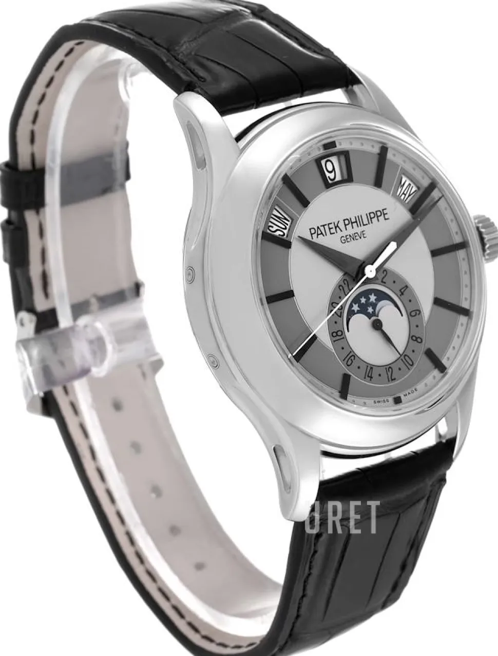 Complicated Annual Calender Silverfärgad/Läder Ø40 mm