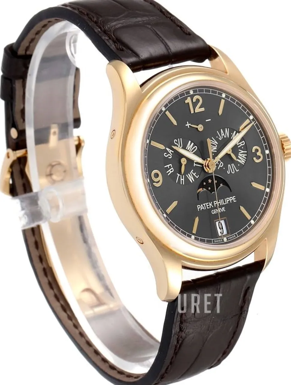 Complicated Annual Calender Svart/Läder Ø39 mm