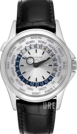 Complicated World Time Silverfärgad/Läder Ø39.5 mm