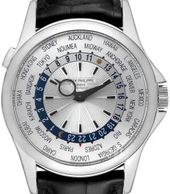 Complicated World Time Silverfärgad/Läder Ø39.5 mm