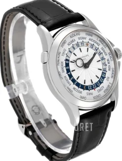 Complicated World Time Silverfärgad/Läder Ø39.5 mm