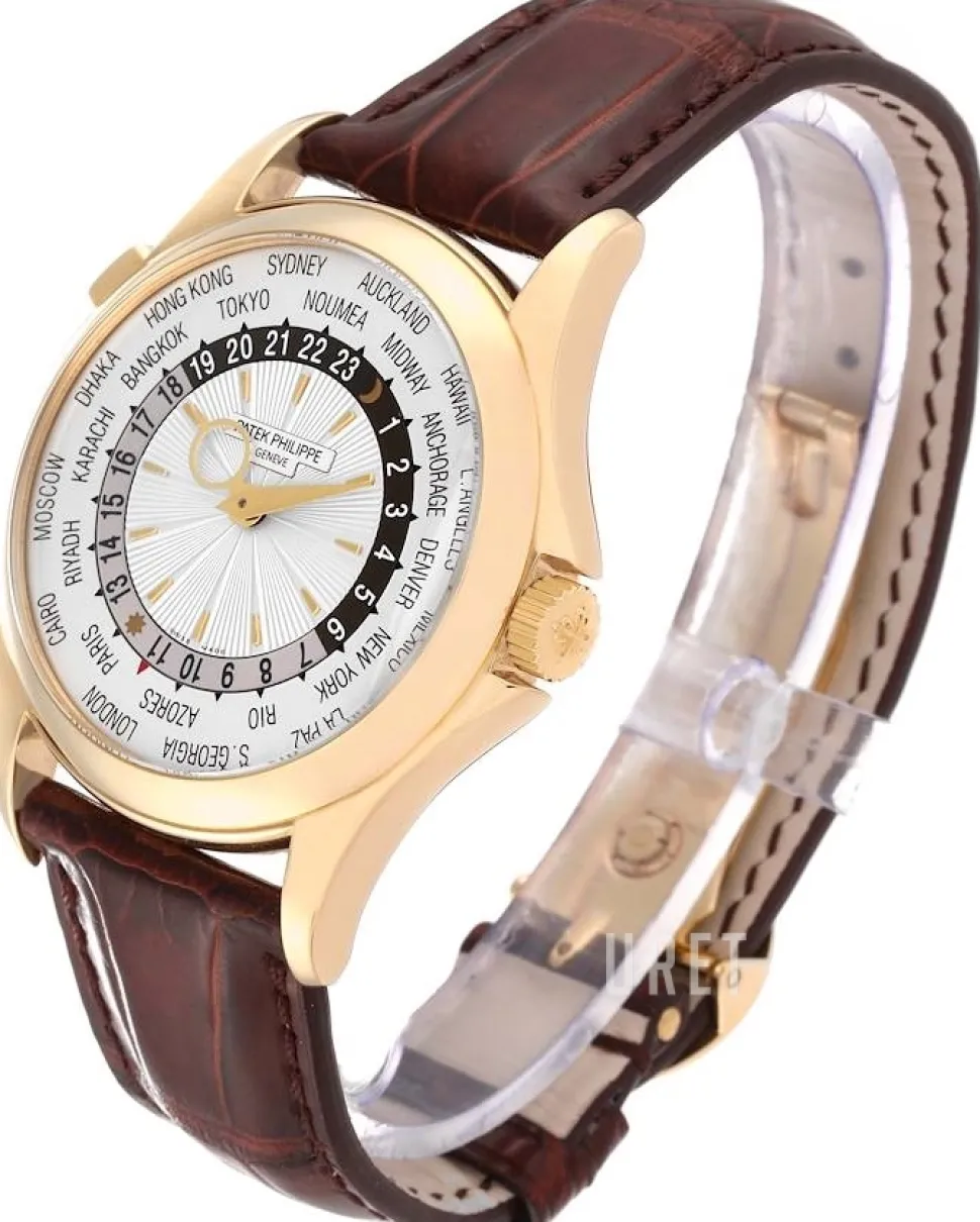 Complicated World Time Silverfärgad/Läder Ø39.5 mm