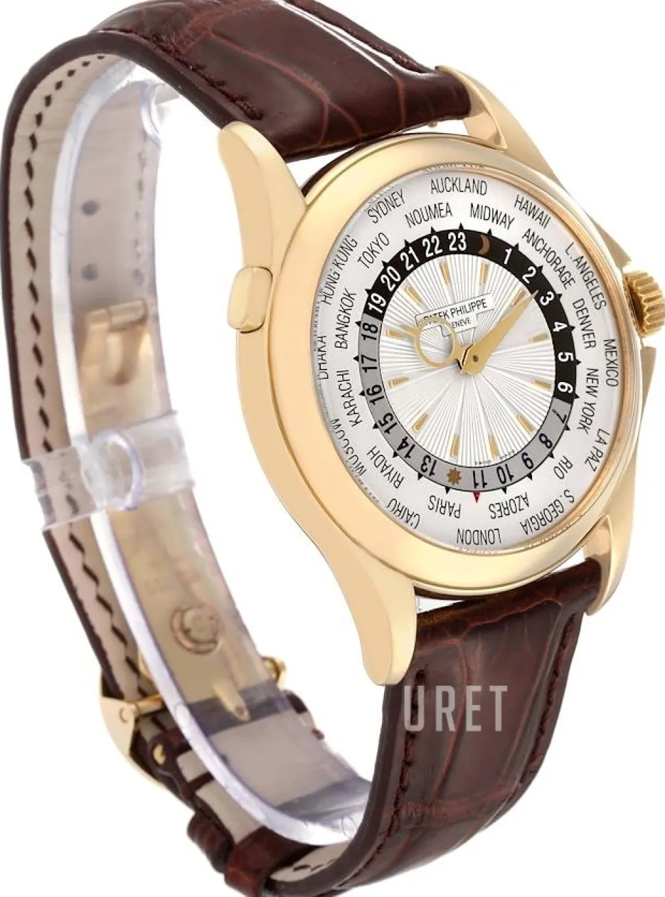 Complicated World Time Silverfärgad/Läder Ø39.5 mm