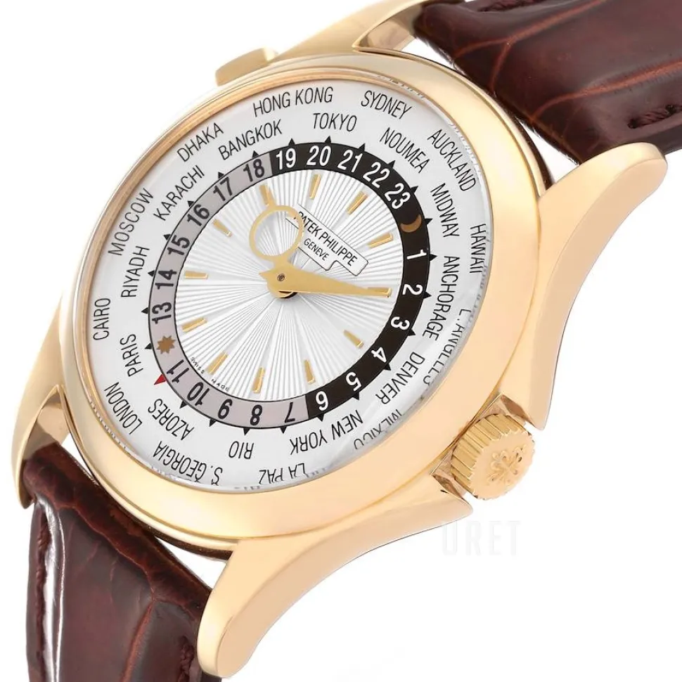 Complicated World Time Silverfärgad/Läder Ø39.5 mm