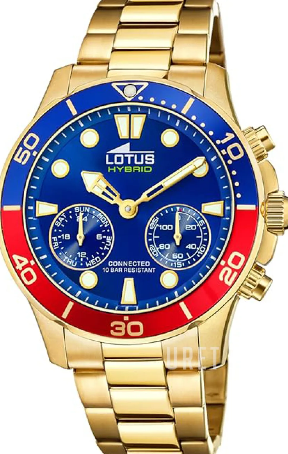 Connected Blå/Gulguldtonat stål Ø44.5 mm