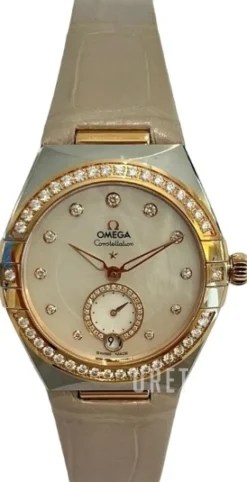 Constellation Co-Axial 34Mm Vit/Läder Ø34 mm