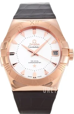 Constellation Co-Axial 38mm Silverfärgad/Läder Ø38 mm