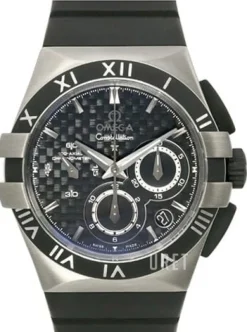 Constellation Double Eagle Chrono Svart/Gummi Ø35 mm