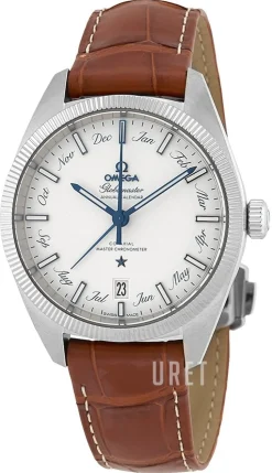 Constellation Globemaster Silverfärgad/Läder Ø41 mm