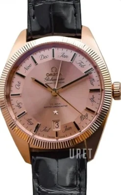 Constellation Globemaster Roséguldstonad/Läder Ø41 mm